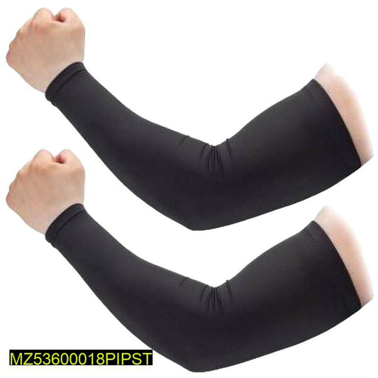 Men UV Protection Arm Sleeves Black