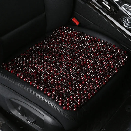 Summer Wooden Bead Seat Cushion Stitched by Hand Comfortable and Breathable Suitable for Office, Home and Car