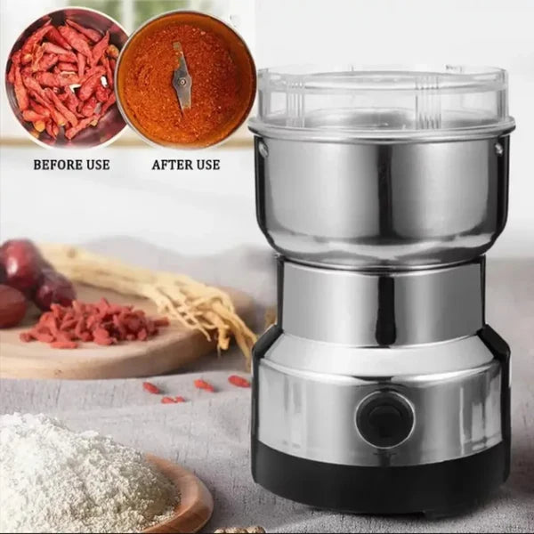 Multi-Purpose Stainless Steel RAF Electric Grinder 4 Blades For Spices, Masala Grinding, Coffee Beans Machine