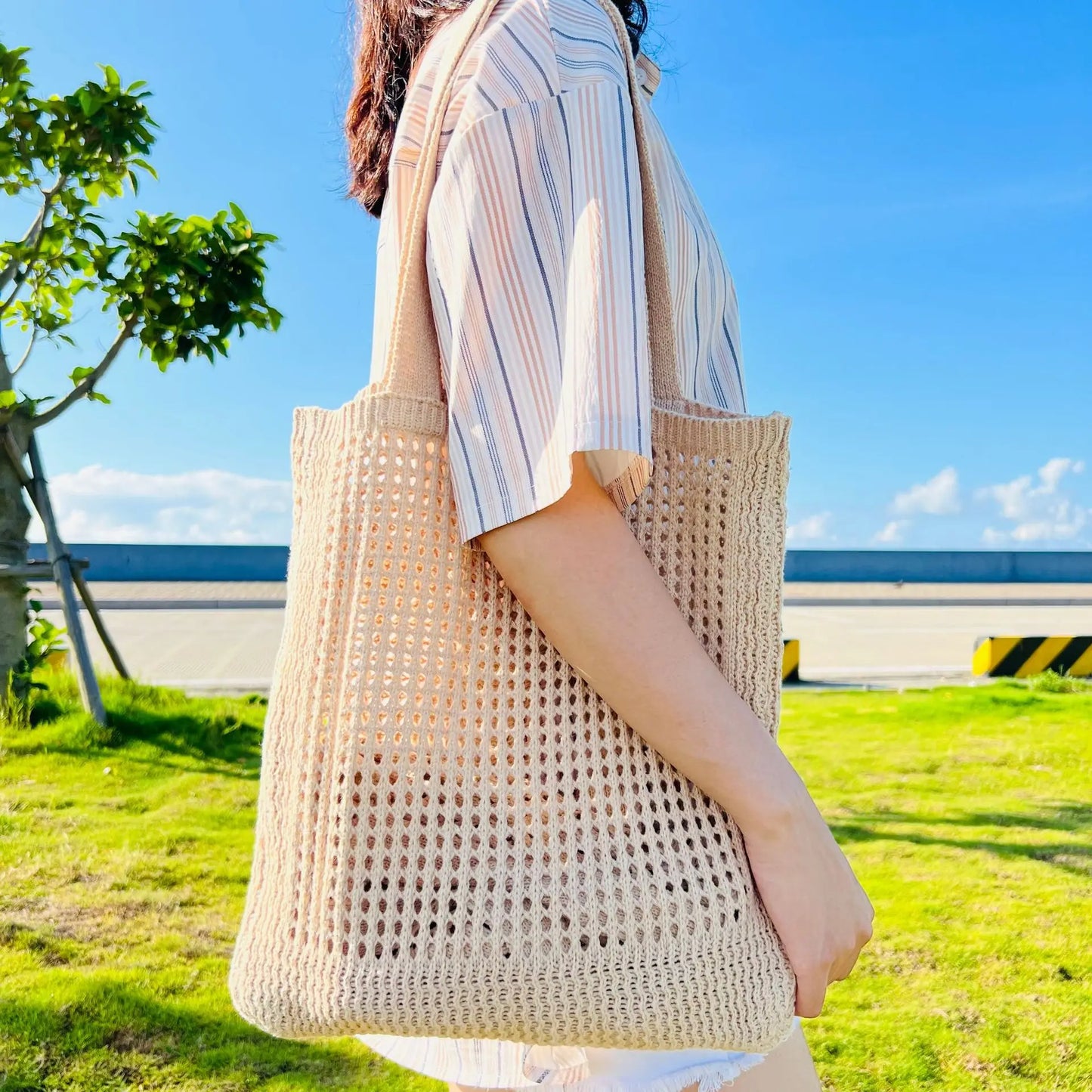 Crochet Mesh Beach Tote Bags