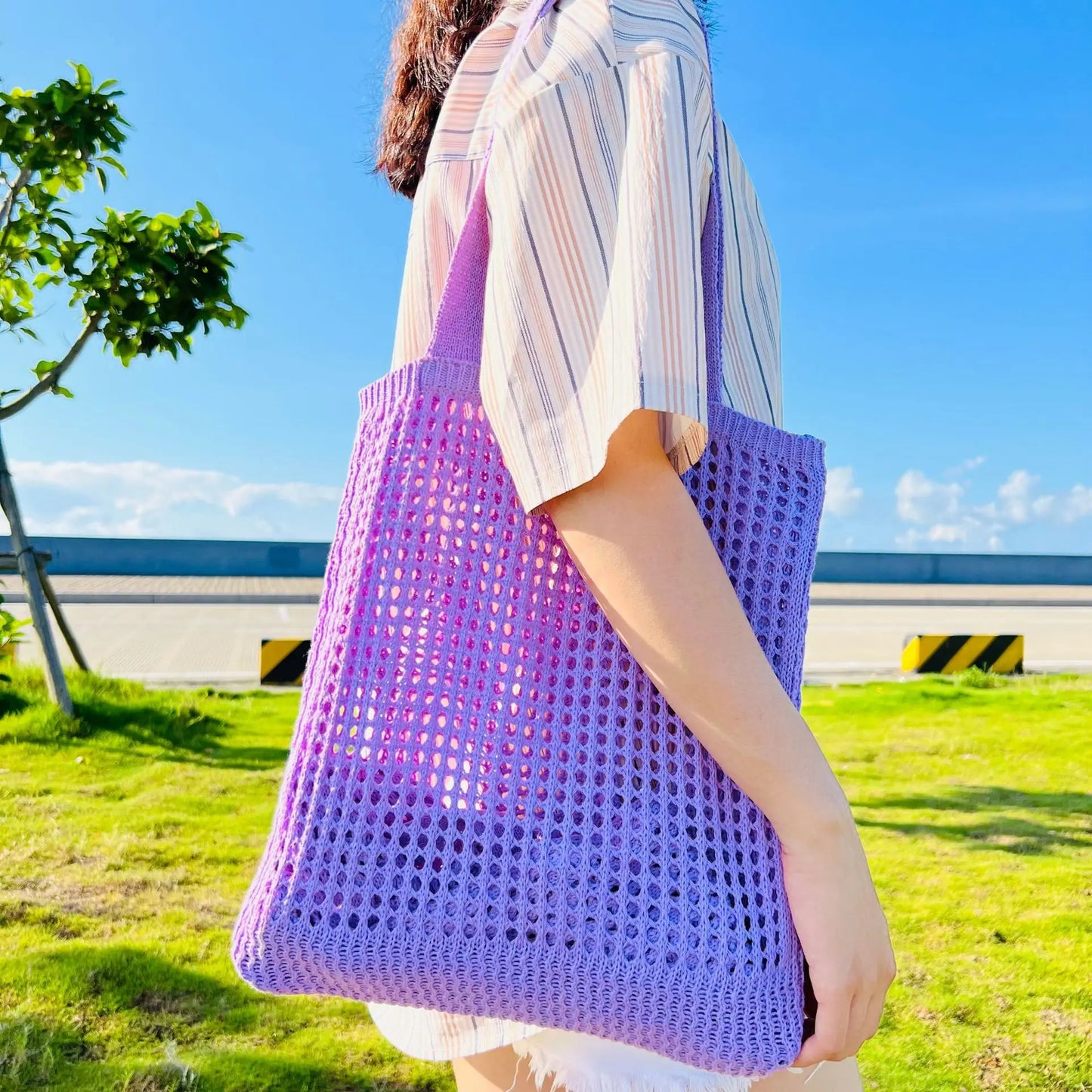 Crochet Mesh Beach Tote Bags