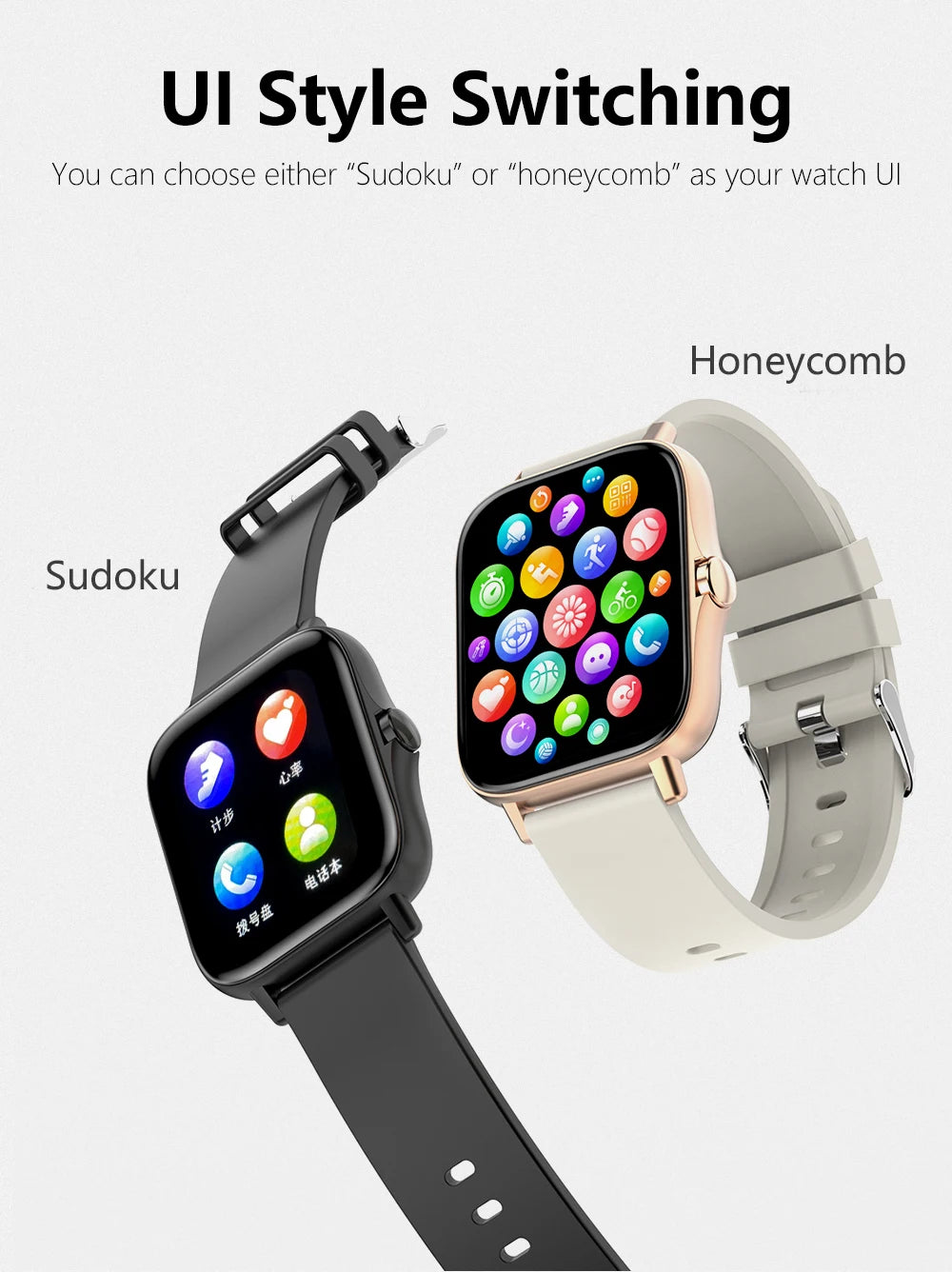 Smart watch with full touch screen