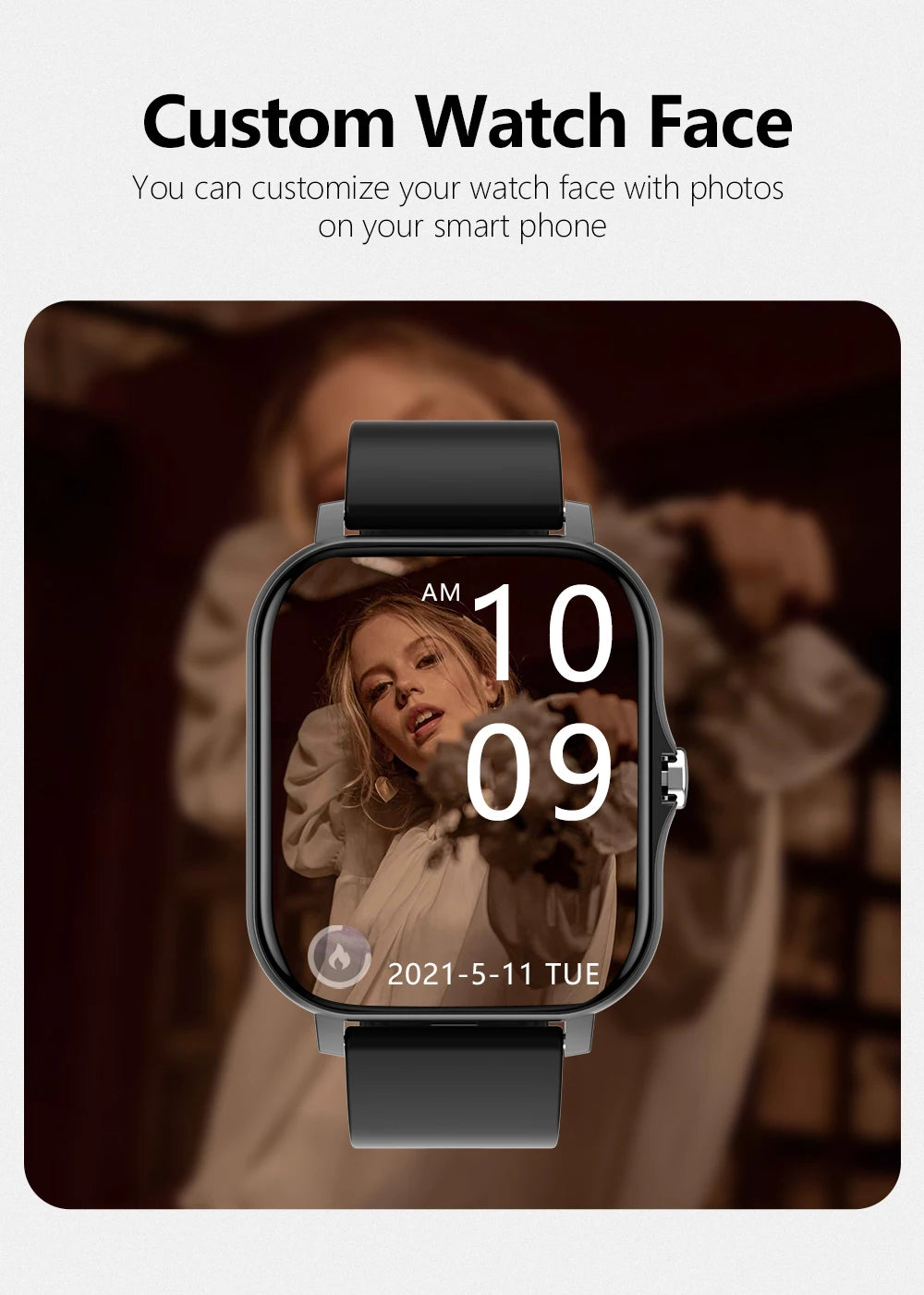 Smart watch with full touch screen