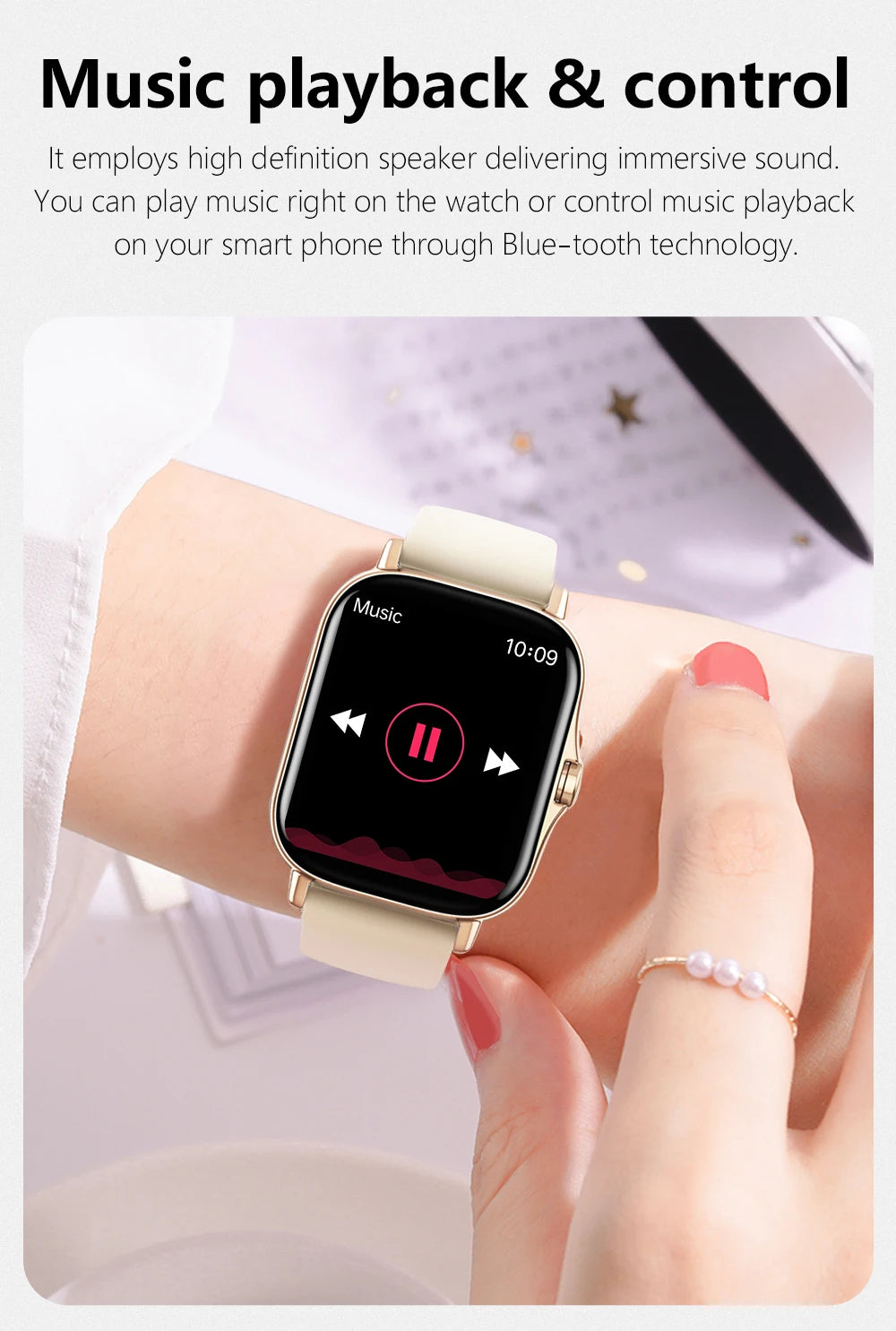 Smart watch with full touch screen