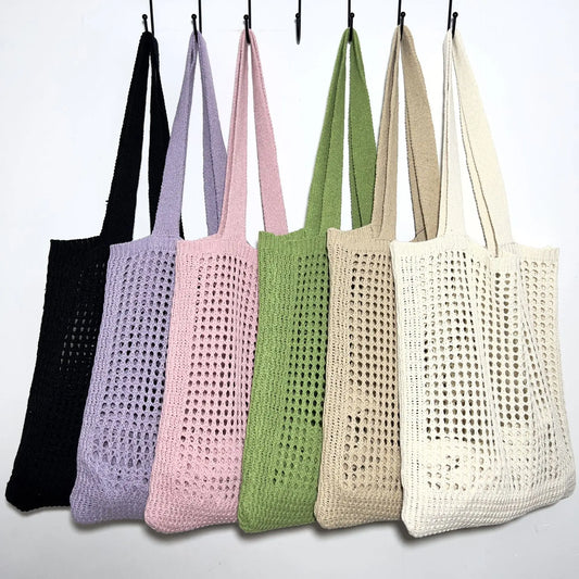 Crochet Mesh Beach Tote Bags