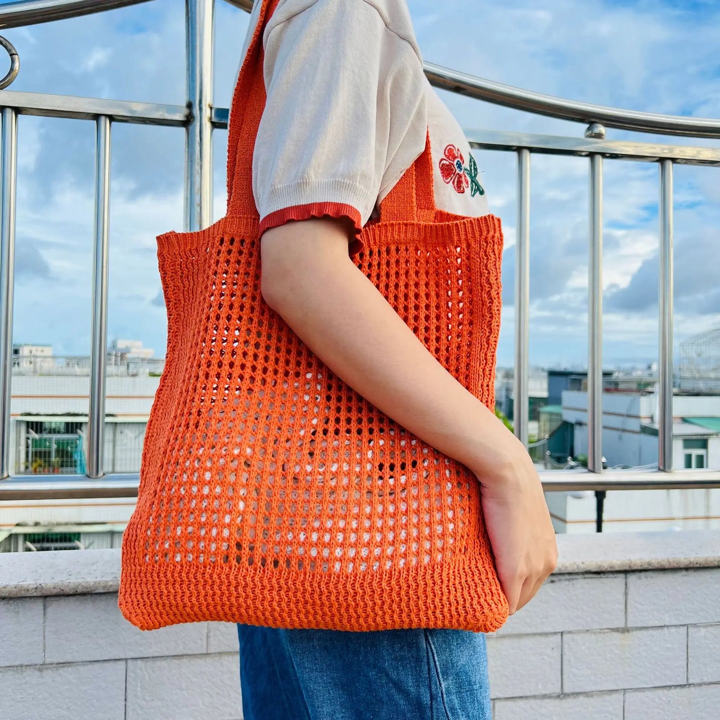 Crochet Mesh Beach Tote Bags
