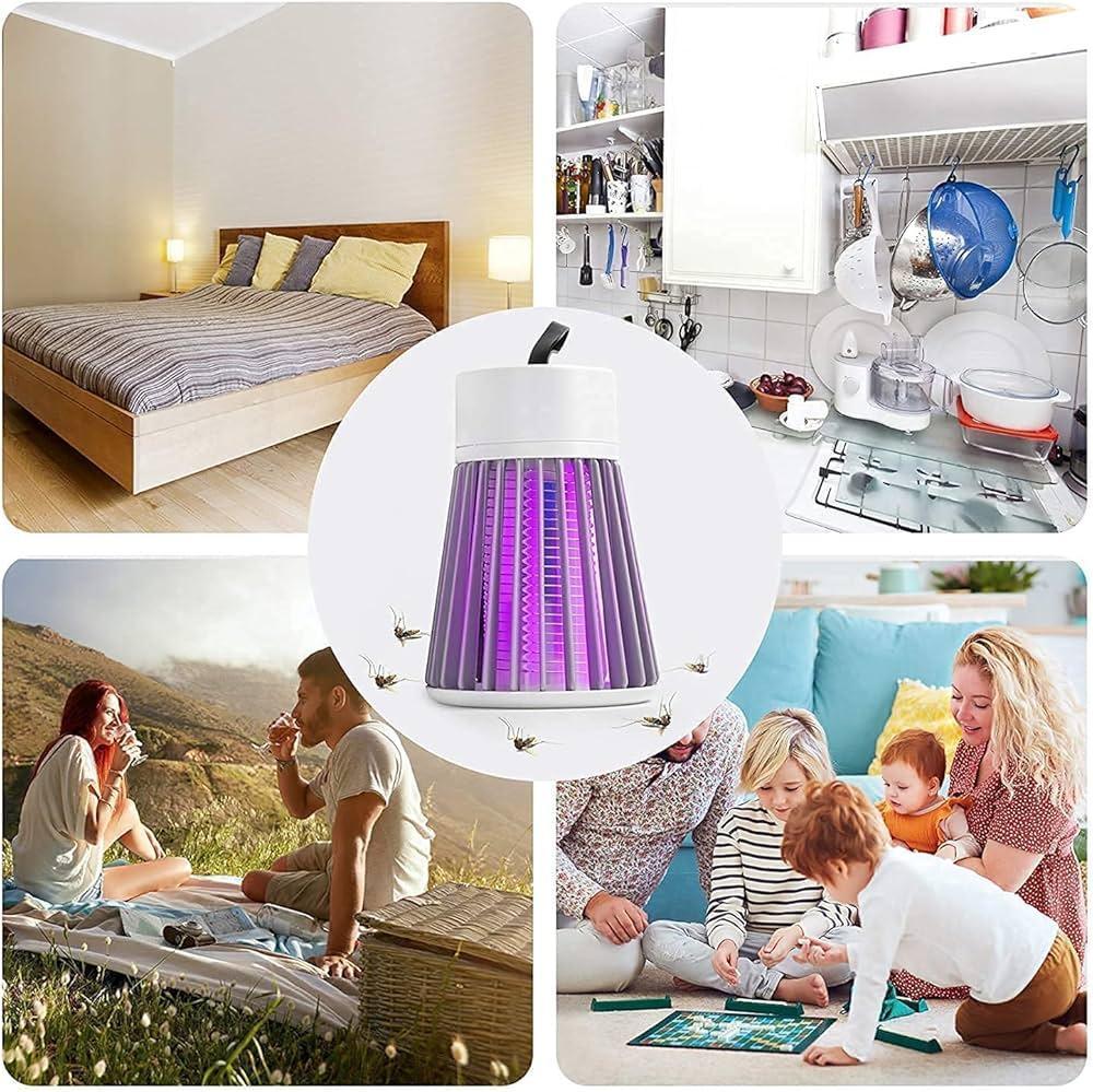 USB Mosquito Killer Lamp White ABS Rechargeable