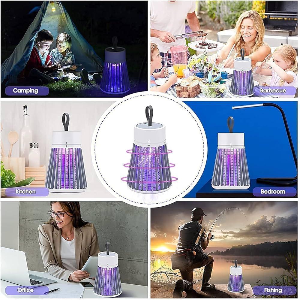 USB Mosquito Killer Lamp White ABS Rechargeable