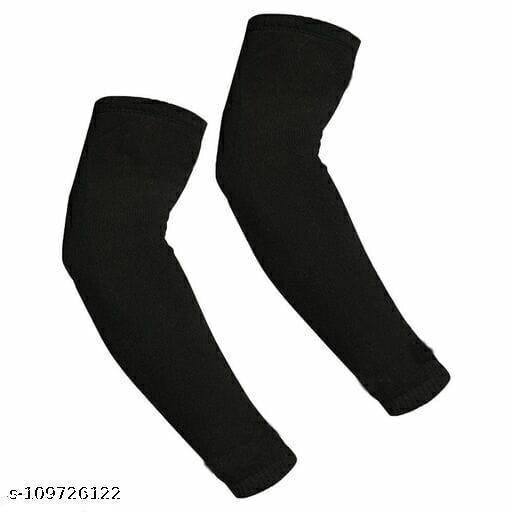 Men UV Protection Arm Sleeves Black