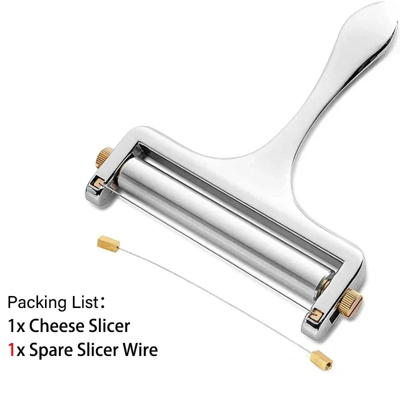 Cheese Slicer Adjustable Thickness Stainless Steel Wire Cheese Tools for Cheddar Gruyere Raclette Mozzarella Cheese Block Терка