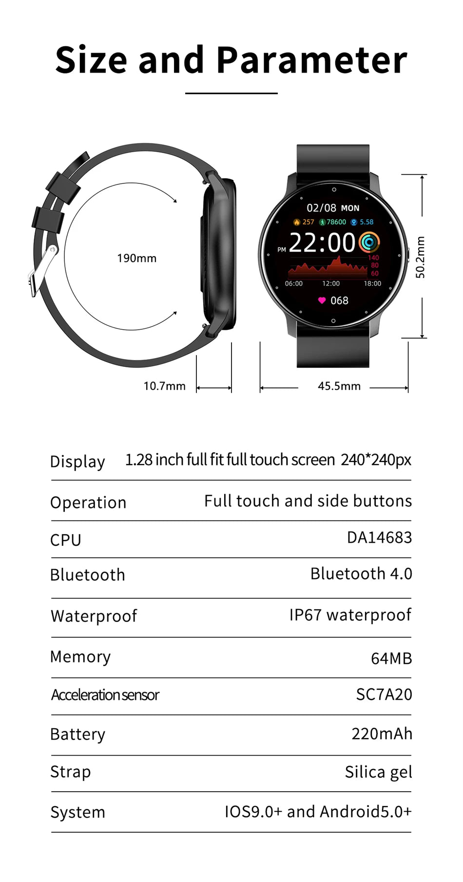 Waterproof Sports Fitness Tracker